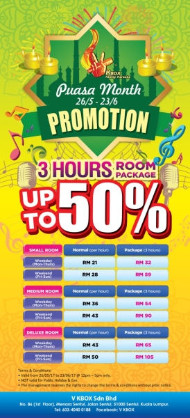 V KBOX Pausa Month 50% Promotion PROMOTION ITEM Kuala Lumpur (KL), Malaysia, Selangor Entertainment | V KBOX SDN BHD