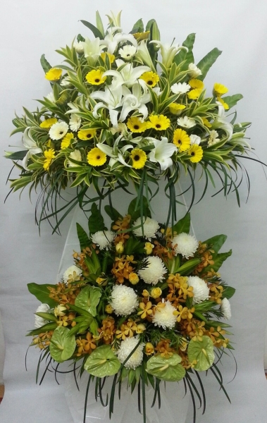 Daisy Funeral Arrangment FA-151 Big Funeral Flower Arrangement Funeral Arrangement Kuala Lumpur (KL), Selangor, Malaysia Supplier, Suppliers, Supply, Supplies | Shirley Florist
