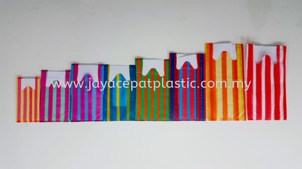 T-Shirt Bags - Stripe T-Shirt Bags Selangor, Malaysia, Kuala Lumpur (KL), Klang Manufacturer, Supplier, Supply, Supplies | Jaya Cepat Plastic Industries Sdn Bhd