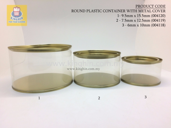 ROUND PLASTIC CONTAINER WITH METAL COVER Bottle & Plastic Container Packaging Melaka, Malaysia Supplier, Suppliers, Supply, Supplies | Kinghin Sdn Bhd