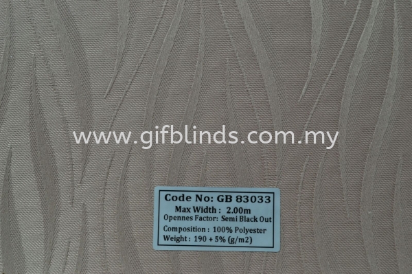 半防阳样本 GB83033 半防阳样本 GB83031-35 卷帘   Supplier, Suppliers, Supplies, Supply | GIF Blinds (M) Sdn Bhd