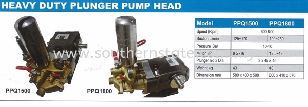 Heavy Duty Plunger Pump Head Machine (Metal) Malaysia Johor Bahru JB Supplier | Southern State Sdn. Bhd.