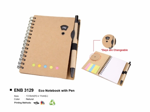 ENB 3129 ECO NOTEBOOK WITH PEN