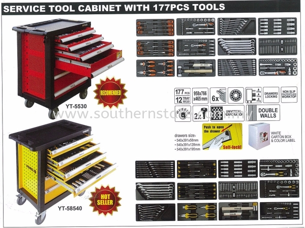 Service Tool Cabinet with 177pcs Tools Tool Box and Cabinet Tool Box and Cabinet Malaysia Johor Bahru JB Supplier | Southern State Sdn. Bhd.