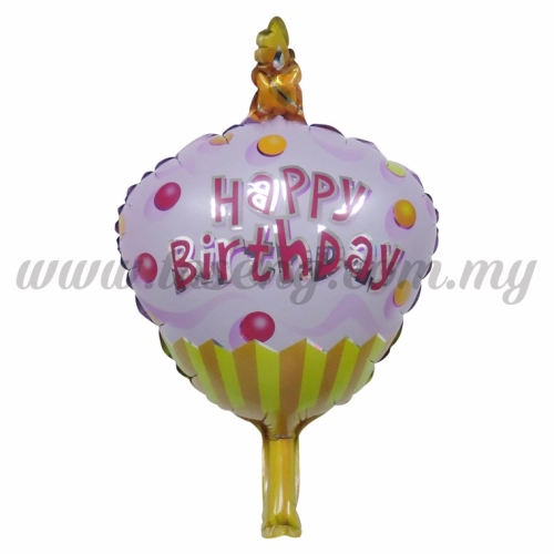 [Birthday] Mini Foil Balloon *Pink Cupcake (FB-S-T004)