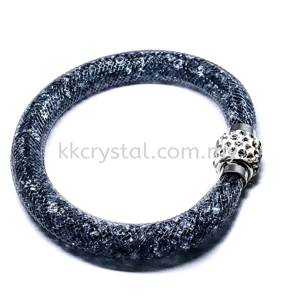 Stardust Bracelet, Single Loop, CC27 Dark Grey Stardust Bracelet  Bracelet  Jewerly Kuala Lumpur (KL), Malaysia, Selangor, Klang, Kepong Wholesaler, Supplier, Supply, Supplies | K&K Crystal Sdn Bhd