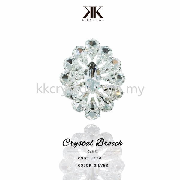 Crystal Brooch, 19#, Silver Crystal Brooch Brooch Jewerly Kuala Lumpur (KL), Malaysia, Selangor, Klang, Kepong Wholesaler, Supplier, Supply, Supplies | K&K Crystal Sdn Bhd