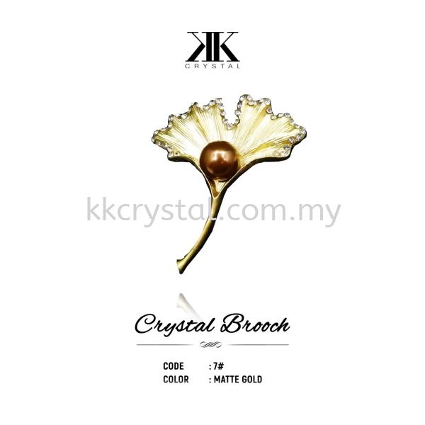 Crystal Brooch, 7#, MATTE GOLD Crystal Brooch Brooch Jewerly Kuala Lumpur (KL), Malaysia, Selangor, Klang, Kepong Wholesaler, Supplier, Supply, Supplies | K&K Crystal Sdn Bhd