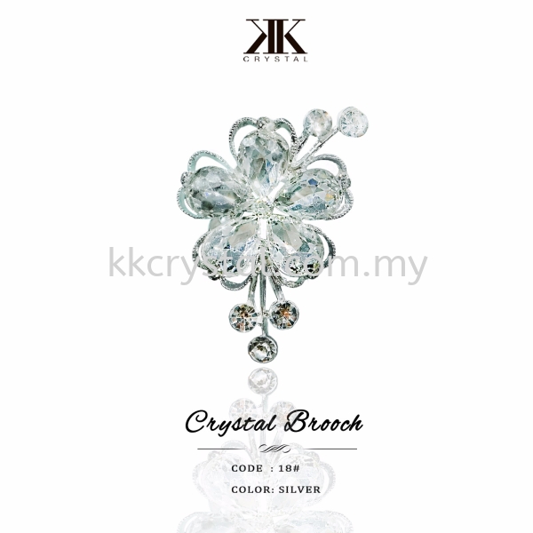 Crystal Brooch, 18#, Silver Crystal Brooch Brooch Jewerly Kuala Lumpur (KL), Malaysia, Selangor, Klang, Kepong Wholesaler, Supplier, Supply, Supplies | K&K Crystal Sdn Bhd