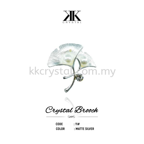 Crystal Brooch, 11#, MATTE SILVER Crystal Brooch Brooch Jewerly Kuala Lumpur (KL), Malaysia, Selangor, Klang, Kepong Wholesaler, Supplier, Supply, Supplies | K&K Crystal Sdn Bhd