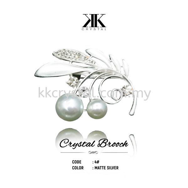 Crystal Brooch, 4#, MATTE SILVER Crystal Brooch Brooch Jewerly Kuala Lumpur (KL), Malaysia, Selangor, Klang, Kepong Wholesaler, Supplier, Supply, Supplies | K&K Crystal Sdn Bhd