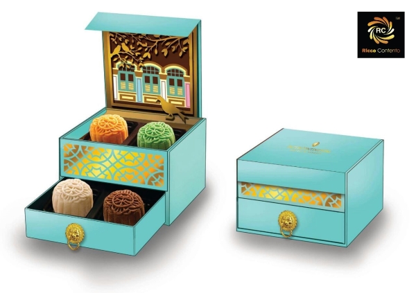 Double Layer Mooncake Box Design & Concept Printing & Packaging Singapore, Selangor, Kuala Lumpur (KL), Malaysia Service, Supplier, Supply, Supplies | Ricco Contento