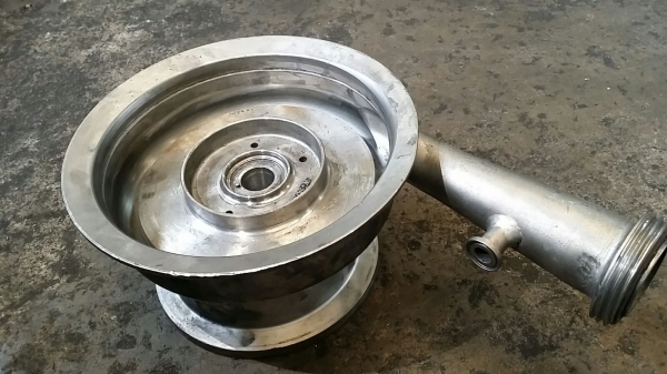 Metal spray repair worn out impeller tapper seat base Dia.200mm SUS Pump Casing Thermal Spray / Metal Spray Johor Bahru (JB), Malaysia Service, Repair, Maintenance | Federal Parts Engineering