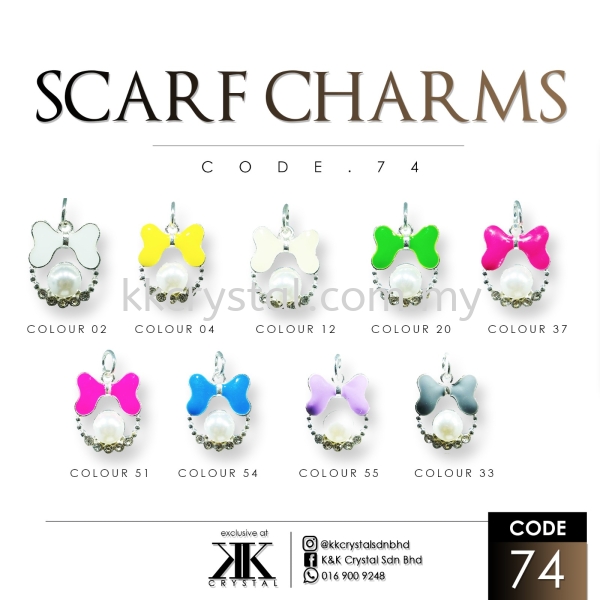 Scarf Charm, Code 74#, Ribbon, 2cm, 10pcs/pack Scarf Charm Kuala Lumpur (KL), Malaysia, Selangor, Klang, Kepong Wholesaler, Supplier, Supply, Supplies | K&K Crystal Sdn Bhd