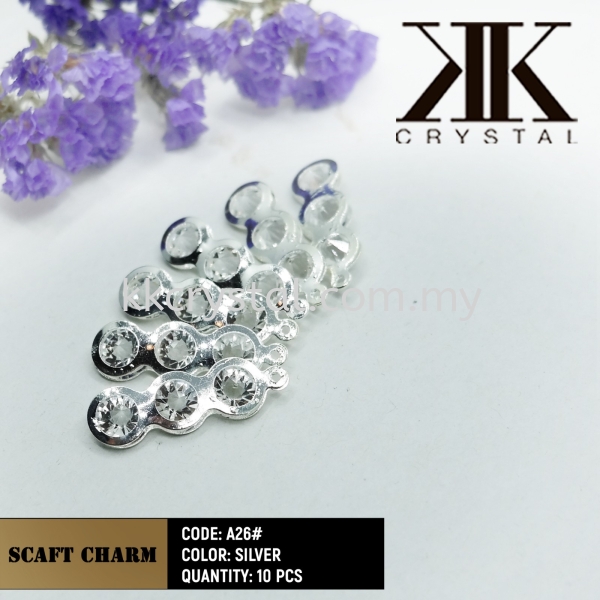 Fashion Scarf Charm, Code: A26, Silver, 10pcs/pack Scarf Charm Kuala Lumpur (KL), Malaysia, Selangor, Klang, Kepong Wholesaler, Supplier, Supply, Supplies | K&K Crystal Sdn Bhd