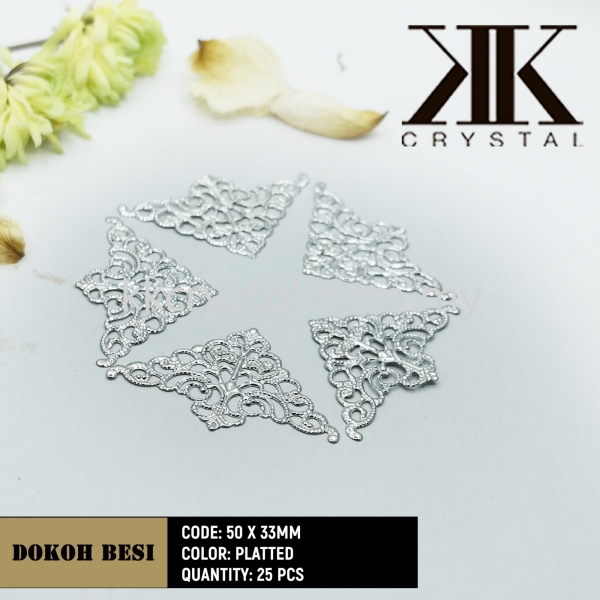 Dokoh Besi, Triangle 50 x 33mm, Plated, 25pcs/pack (BUY 1 GET 1 FREE) Dokoh Besi Kuala Lumpur (KL), Malaysia, Selangor, Klang, Kepong Wholesaler, Supplier, Supply, Supplies | K&K Crystal Sdn Bhd