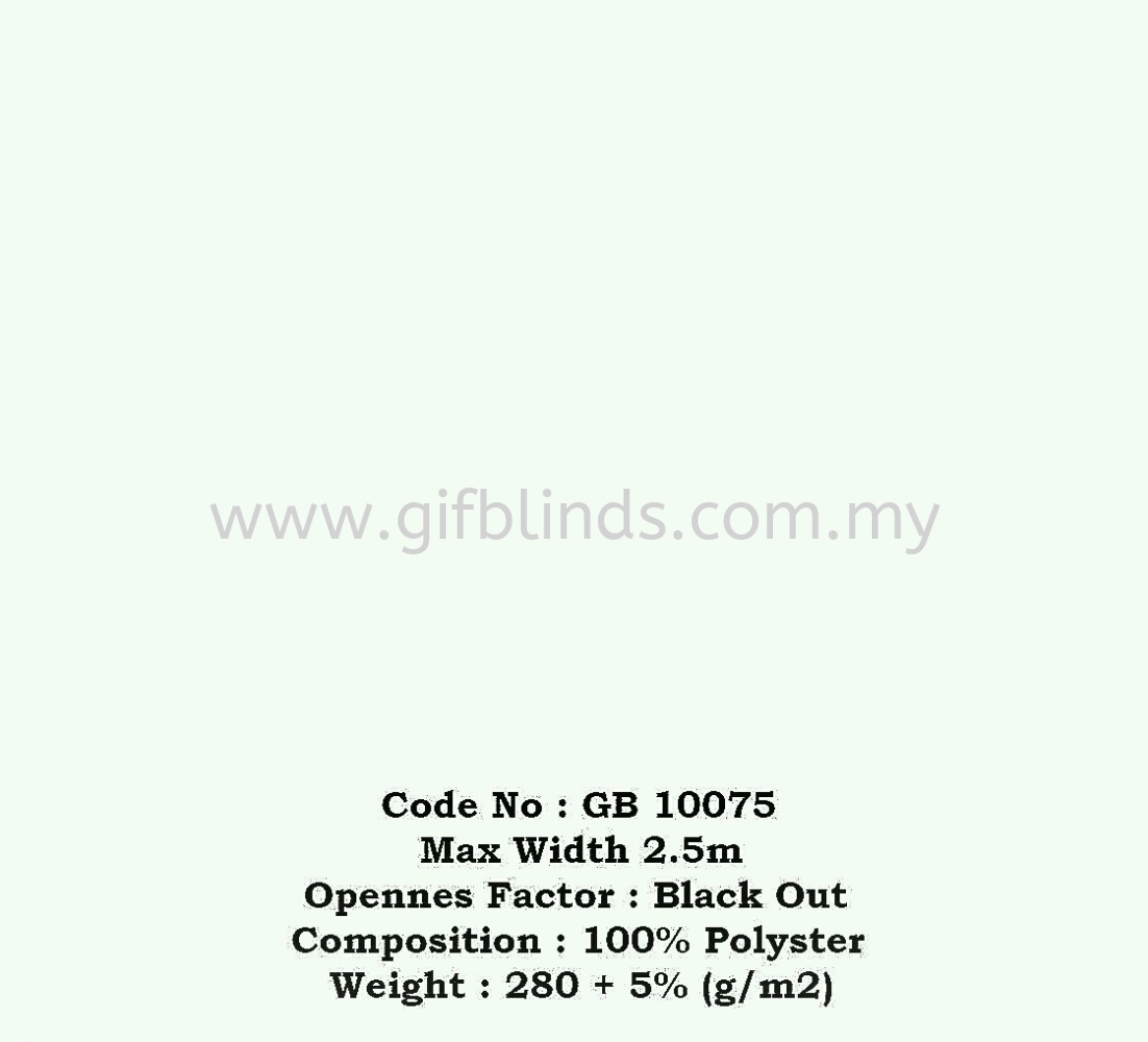 Fire Retardant Black Out Roller Sample GB10075