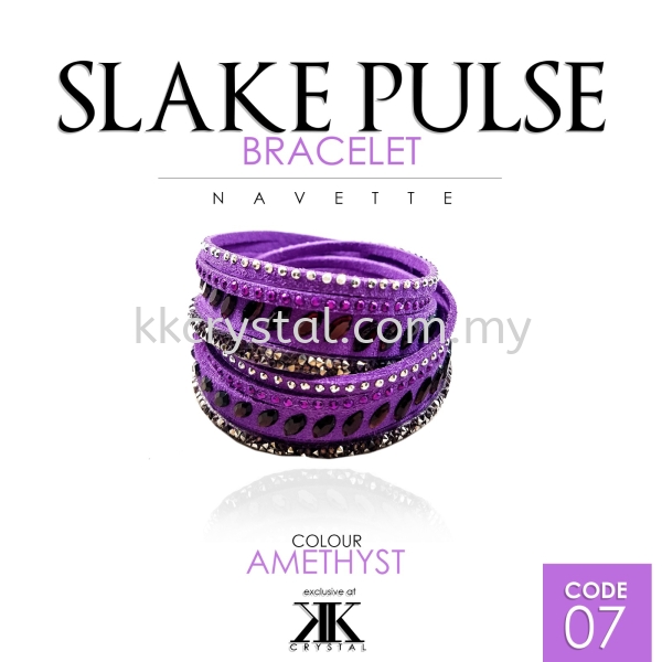 Slake Pulse Bracelet, Navette, 07# Amethyst Slake Pulse Bracelet (Navette) Bracelet Jewerly Kuala Lumpur (KL), Malaysia, Selangor, Klang, Kepong Wholesaler, Supplier, Supply, Supplies | K&K Crystal Sdn Bhd