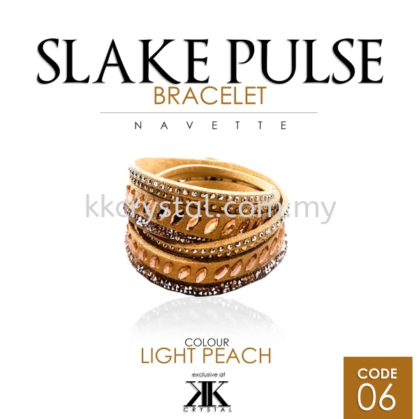 Slake Pulse Bracelet, Navette, 06# Light Peach Slake Pulse Bracelet (Navette) Bracelet Jewerly Kuala Lumpur (KL), Malaysia, Selangor, Klang, Kepong Wholesaler, Supplier, Supply, Supplies | K&K Crystal Sdn Bhd