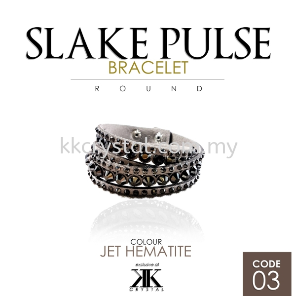 Slake Pulse Bracelet, Round, 03# Jet Hematite Slake Pulse Bracelet (Round) Bracelet Jewerly Kuala Lumpur (KL), Malaysia, Selangor, Klang, Kepong Wholesaler, Supplier, Supply, Supplies | K&K Crystal Sdn Bhd