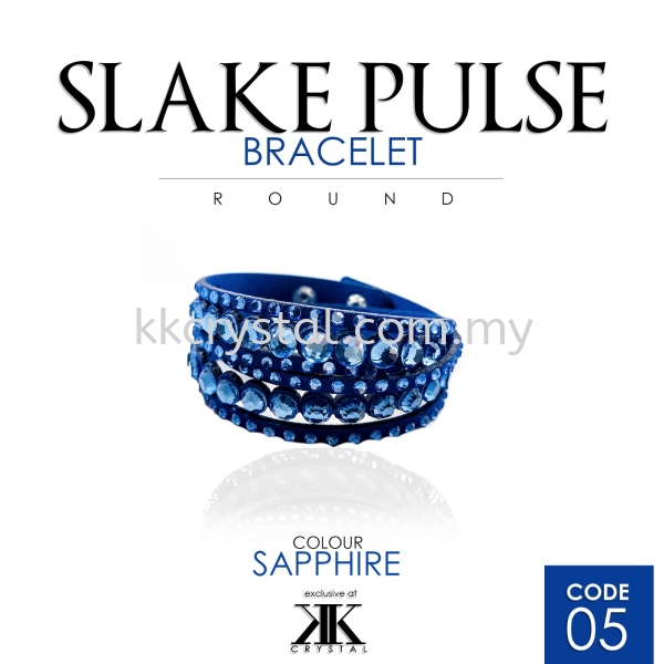 Slake Pulse Bracelet, Round, 05# Sapphire Slake Pulse Bracelet (Round) Bracelet Jewerly Kuala Lumpur (KL), Malaysia, Selangor, Klang, Kepong Wholesaler, Supplier, Supply, Supplies | K&K Crystal Sdn Bhd
