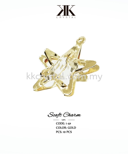 Fashion Scarf Charm, Code: 1-4, Gold, 10pcs/pack Scarf Charm Kuala Lumpur (KL), Malaysia, Selangor, Klang, Kepong Wholesaler, Supplier, Supply, Supplies | K&K Crystal Sdn Bhd