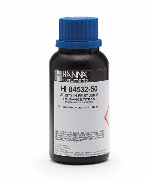 HI84532-50 Low Range Titrant for Titratable Acidity in Fruit Juice Mini Titrator Titrants Titration Reagents Reagents Selangor, Malaysia, Penang, Sabah, Kuala Lumpur (KL), Petaling Jaya (PJ), Sungai Nibong, Kota Kinabalu Supplier, Suppliers, Supply, Supplies | Hanna Instruments (M) Sdn Bhd