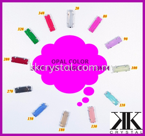 Chunky Beads, Rectangle, 6x18mm, A3_Opal Color, 20pcs/pack (BUY 1 GET 1 FREE) Chunky Beads - A3 Opal Colour Sew On Kuala Lumpur (KL), Malaysia, Selangor, Klang, Kepong Wholesaler, Supplier, Supply, Supplies | K&K Crystal Sdn Bhd