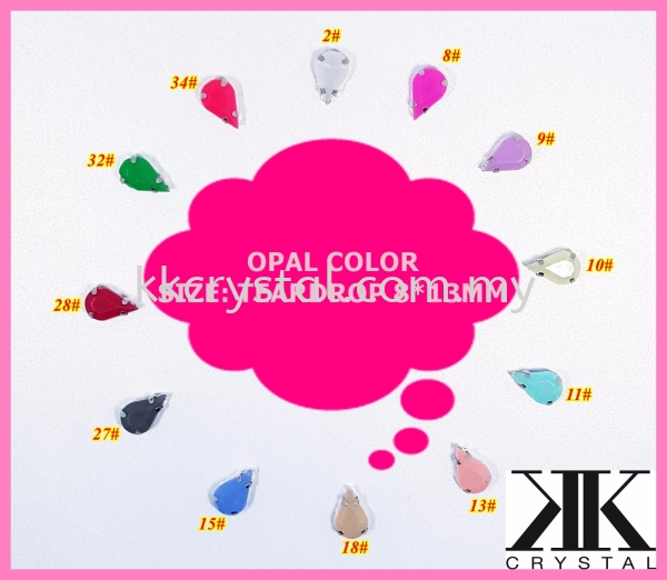 Chunky Beads, Teardrop, 8x13mm, A3_Opal Color, 30pcs/pack (BUY 1 GET 1 FREE) Chunky Beads - A3 Opal Colour Sew On Kuala Lumpur (KL), Malaysia, Selangor, Klang, Kepong Wholesaler, Supplier, Supply, Supplies | K&K Crystal Sdn Bhd