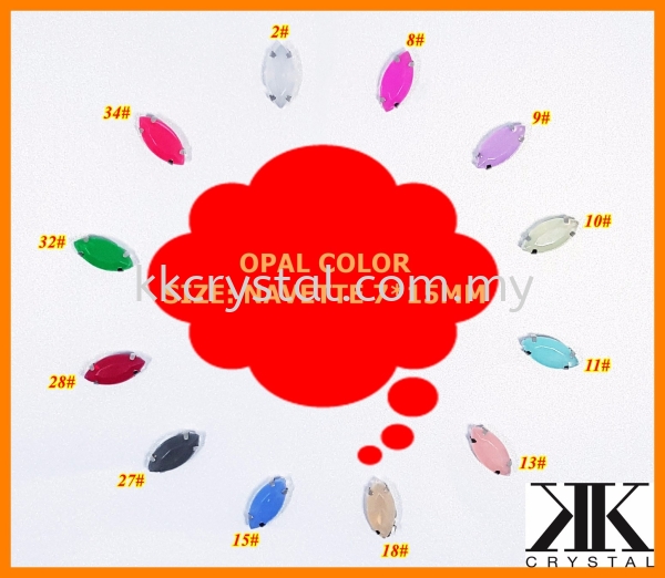 Chunky Beads, Navette,  7x15mm, A3_Opal Color, 30pcs/pack (BUY 1 GET 1 FREE) Chunky Beads - A3 Opal Colour Sew On Kuala Lumpur (KL), Malaysia, Selangor, Klang, Kepong Wholesaler, Supplier, Supply, Supplies | K&K Crystal Sdn Bhd