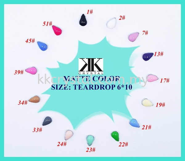 Chunky Beads, Teardrop, 6x10mm, A4_Matte Color, 40pcs/pack (BUY 1 GET 1 FREE) Chunky Beads - A4 Matte Colour Sew On Kuala Lumpur (KL), Malaysia, Selangor, Klang, Kepong Wholesaler, Supplier, Supply, Supplies | K&K Crystal Sdn Bhd