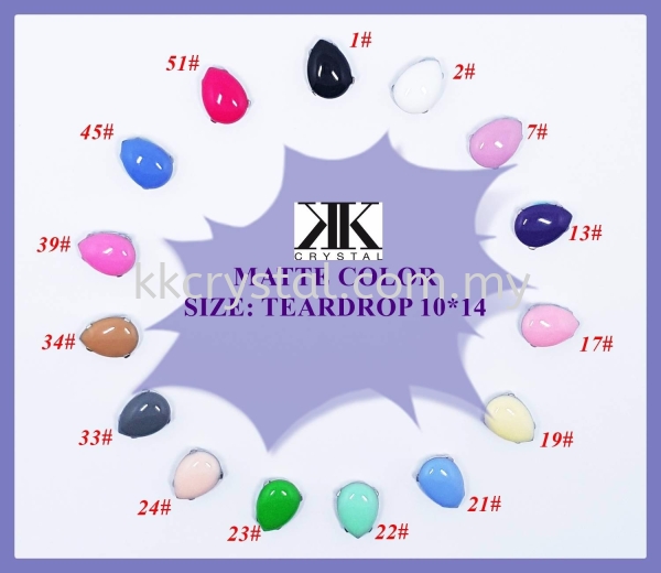 Chunky Beads, Teardrop, 10x14mm, A4_Matte Color, 20pcs/pack (BUY 1 GET 1 FREE) Chunky Beads - A4 Matte Colour Sew On Kuala Lumpur (KL), Malaysia, Selangor, Klang, Kepong Wholesaler, Supplier, Supply, Supplies | K&K Crystal Sdn Bhd