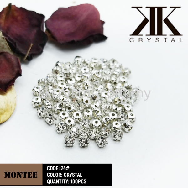 Chunky Beads, Montee, 24#, Crystal, 100pcs/pack Chunky Beads - Montee Sew On Kuala Lumpur (KL), Malaysia, Selangor, Klang, Kepong Wholesaler, Supplier, Supply, Supplies | K&K Crystal Sdn Bhd