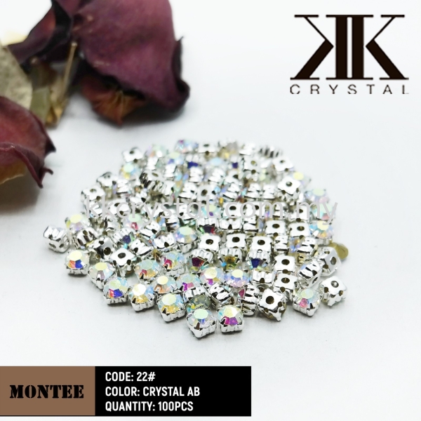 Chunky Beads, Montee, 22#, Crystal AB, 100pcs/pack Chunky Beads - Montee Sew On Kuala Lumpur (KL), Malaysia, Selangor, Klang, Kepong Wholesaler, Supplier, Supply, Supplies | K&K Crystal Sdn Bhd