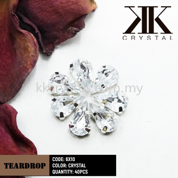 Chunky Beads, Teardrop, 6x10mm, Crystal, 40pcs/pack Chunky Beads - A1 Acrylic Colour Sew On Kuala Lumpur (KL), Malaysia, Selangor, Klang, Kepong Wholesaler, Supplier, Supply, Supplies | K&K Crystal Sdn Bhd