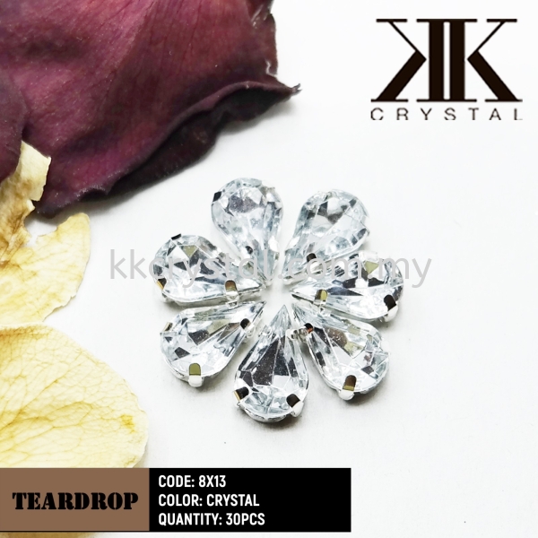 Chunky Beads, Teardrop, 8x13mm, Crystal, 30pcs/pack Chunky Beads - A1 Acrylic Colour Sew On Kuala Lumpur (KL), Malaysia, Selangor, Klang, Kepong Wholesaler, Supplier, Supply, Supplies | K&K Crystal Sdn Bhd