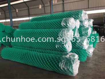 PVC Coated Chain Link Fence P10 3.0mm X 50mm X 2400mm X 15000mm 