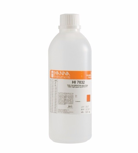 HI7032L 1382 mg/L (ppm) TDS Calibration Solution (500mL Bottle) Calibration Solutions Solutions Selangor, Malaysia, Penang, Sabah, Kuala Lumpur (KL), Petaling Jaya (PJ), Sungai Nibong, Kota Kinabalu Supplier, Suppliers, Supply, Supplies | Hanna Instruments (M) Sdn Bhd