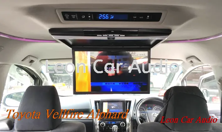 toyota alphard vellfire agh30 17.3" fhd hdmi usb mp4 roof led monitor