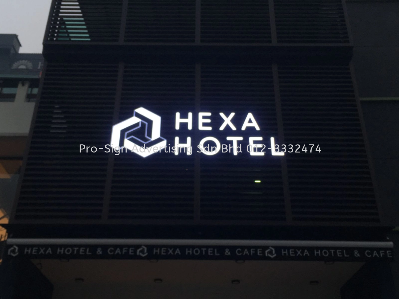 3D BOX UP LED FRONT LIT (HEXA HOTEL, KL, 2019)