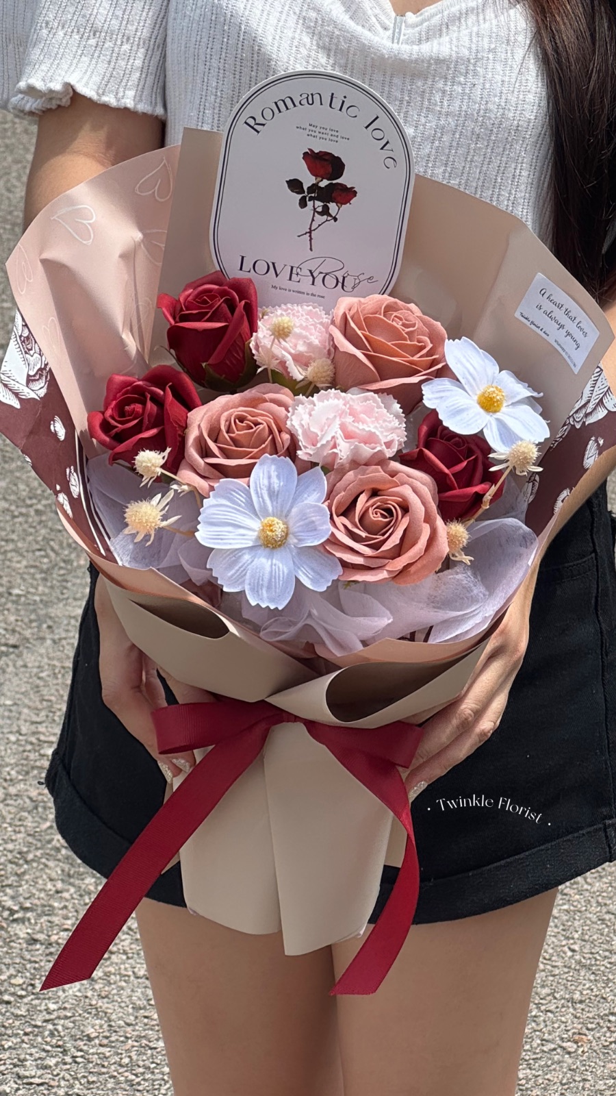 Soap Flowers Valentines Bouquet  | 520 Valentines Bouquet