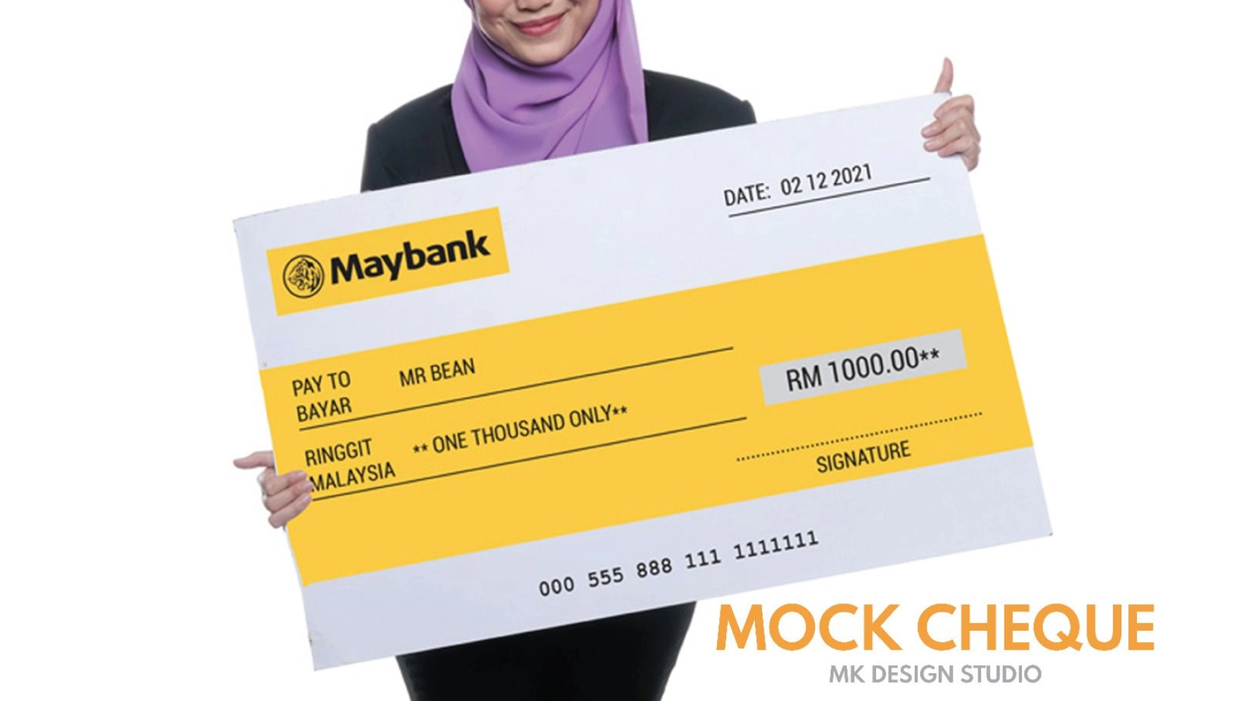 Mock Cheque