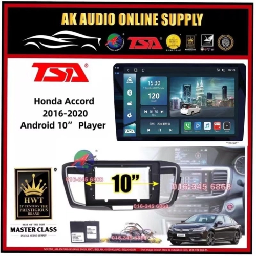1K Screen 2+32GB 4G 8-CORE🆕 TSA Honda Accord 2016 - 2020 Android 10'' inch DSP/QLED/CARPLAY Car Player Monitor
