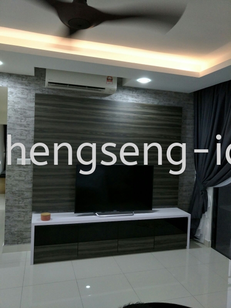  Reka Bentuk Kabinet TV Reka Bentuk Kabinet TV JB, Johor Bahru, Bandar Uda Utama Design, Service | Heng Seng Interior Design & Renovation