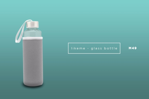 M49 LIKEME - Glass Bottle w/ Neoprene Pouch (500ml) Drinkware Shah Alam, Selangor, KL, Kuala Lumpur, Malaysia Supply, Supplier, Suppliers | Infinity Avenue Resources Sdn Bhd