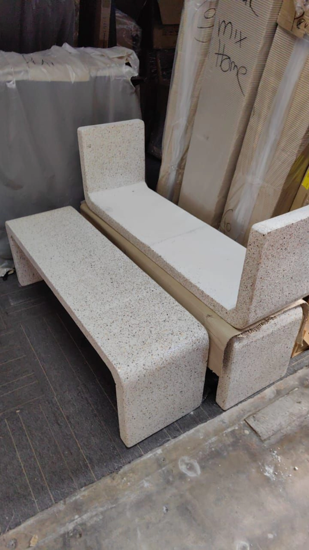 Marble Design Outdoor Stone Bench | Garden Stone Bench | Kerusi Batu Taman | Deliver to Kondominium Kajang Selangor
