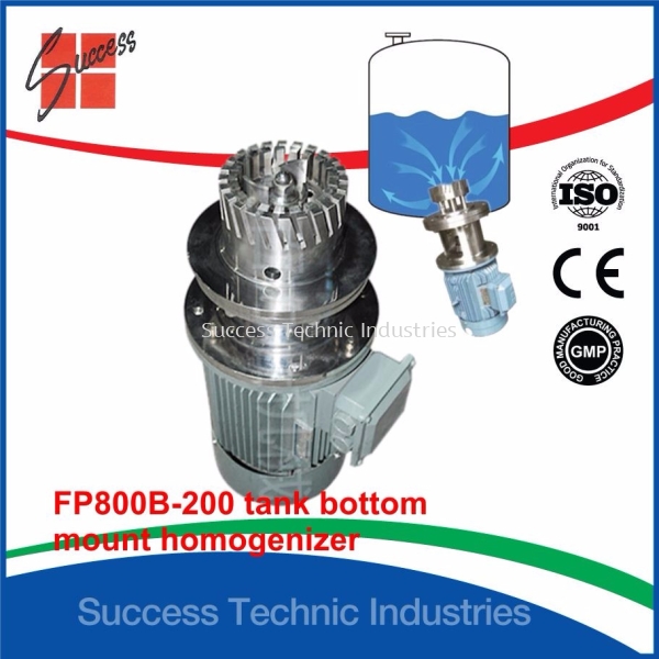 BT200B-200 200 liter tank bottom mount homogenizer BT200-BT200B Dyna-Stream 20 - 1000 Liter Top/Bottom Entry Industry Homogenizer Seri Kembangan, Selangor, Malaysia Fabrication Supplier Supply Manufacturer | Success Technic Industries