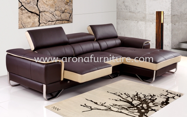 Model 7037 (3L) L Shape Leather Sofa Arona Johor Bahru (JB), Malaysia, Skudai Supplier, Suppliers, Supply, Supplies | Arona Furniture Sdn. Bhd.