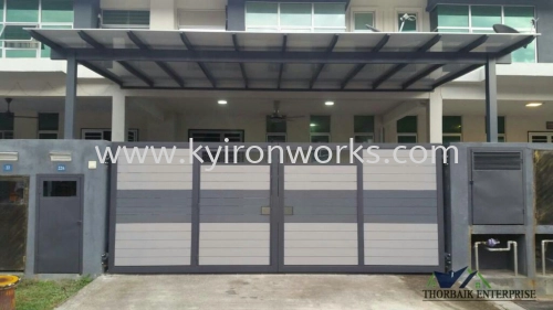 Mild Steel Aluminium/Glass Main Gate (Folding/Swing)