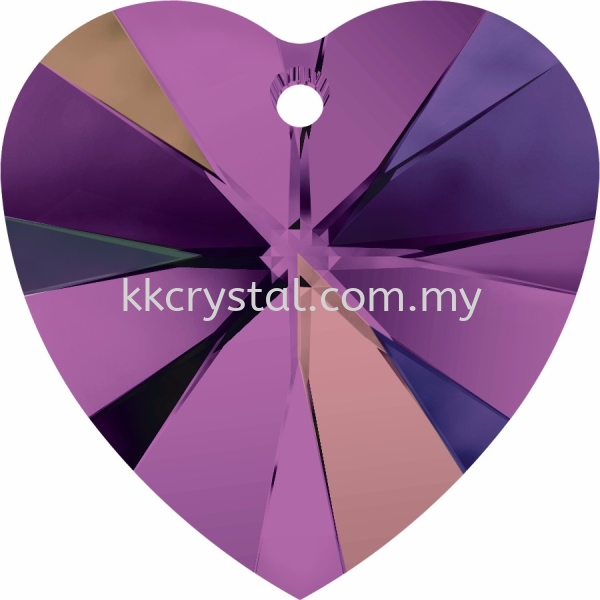 SW 6228 Heart Pendant, 10.3x10mm, Amethyst AB (204AB), 4pcs/pack 6228 HEART PENDANT, 10.3x10MM Pendants  SW Crystal Collections  Kuala Lumpur (KL), Malaysia, Selangor, Klang, Kepong Wholesaler, Supplier, Supply, Supplies | K&K Crystal Sdn Bhd